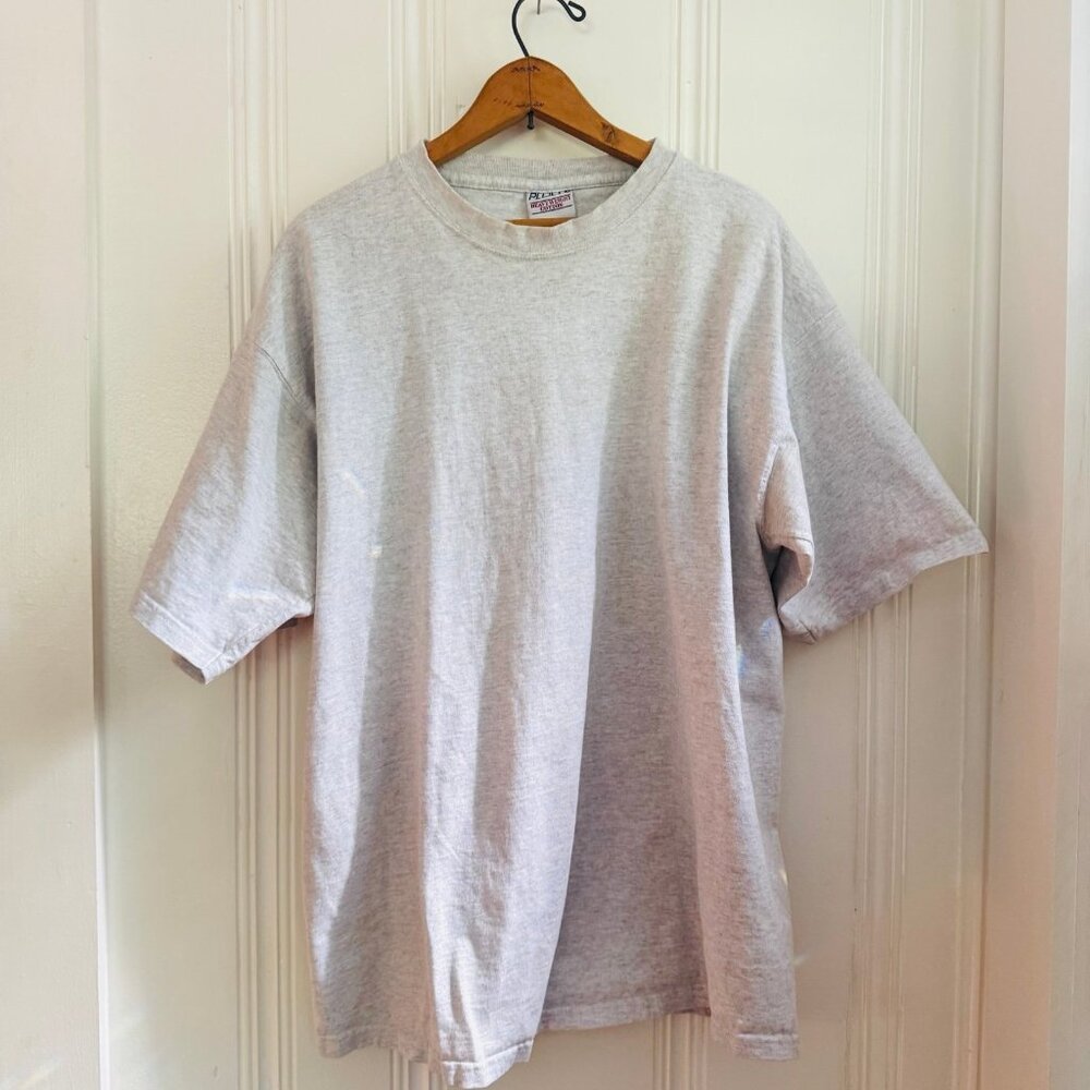 Vintage Light Heathered Grey Pluma T - Shirt Size XL